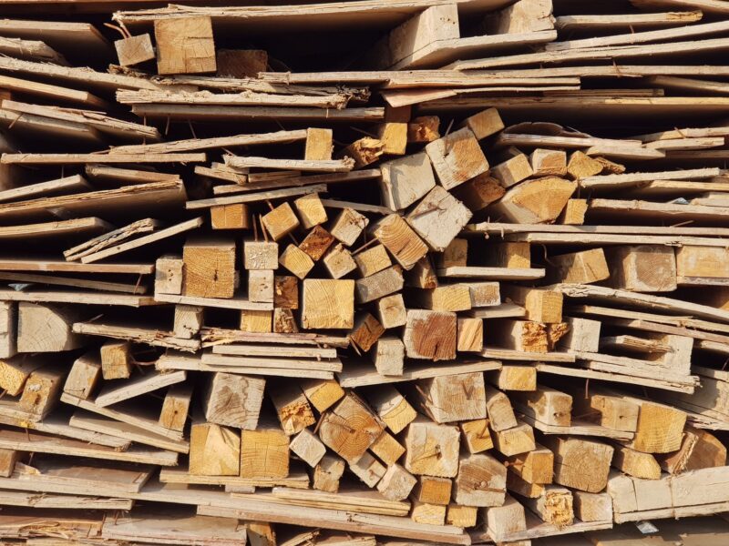 close up of wood storage